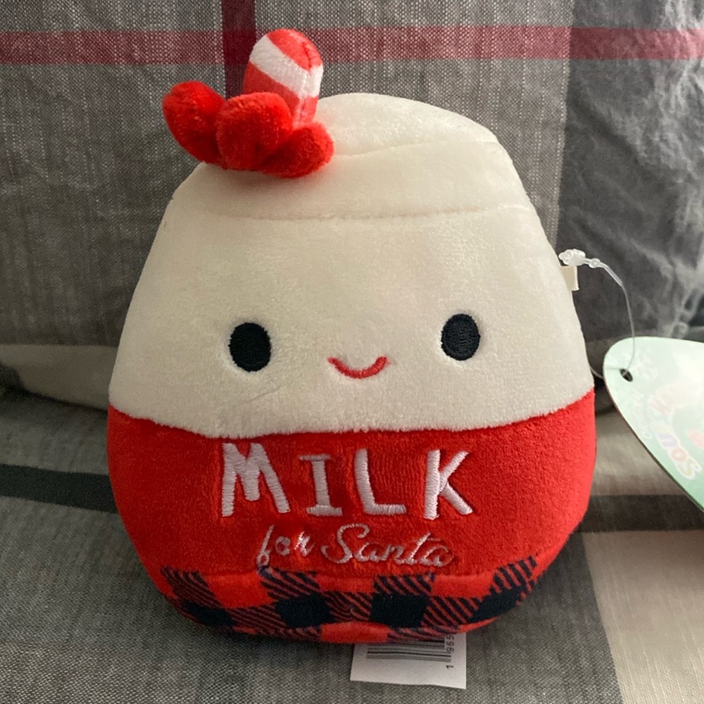 NWT Squishmallows Alten Christmas Milk for Santa Holiday 5" Plush 🎅